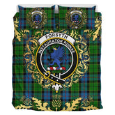 Forsyth 02 Tartan Crest Bedding Set - Golden Thistle Style